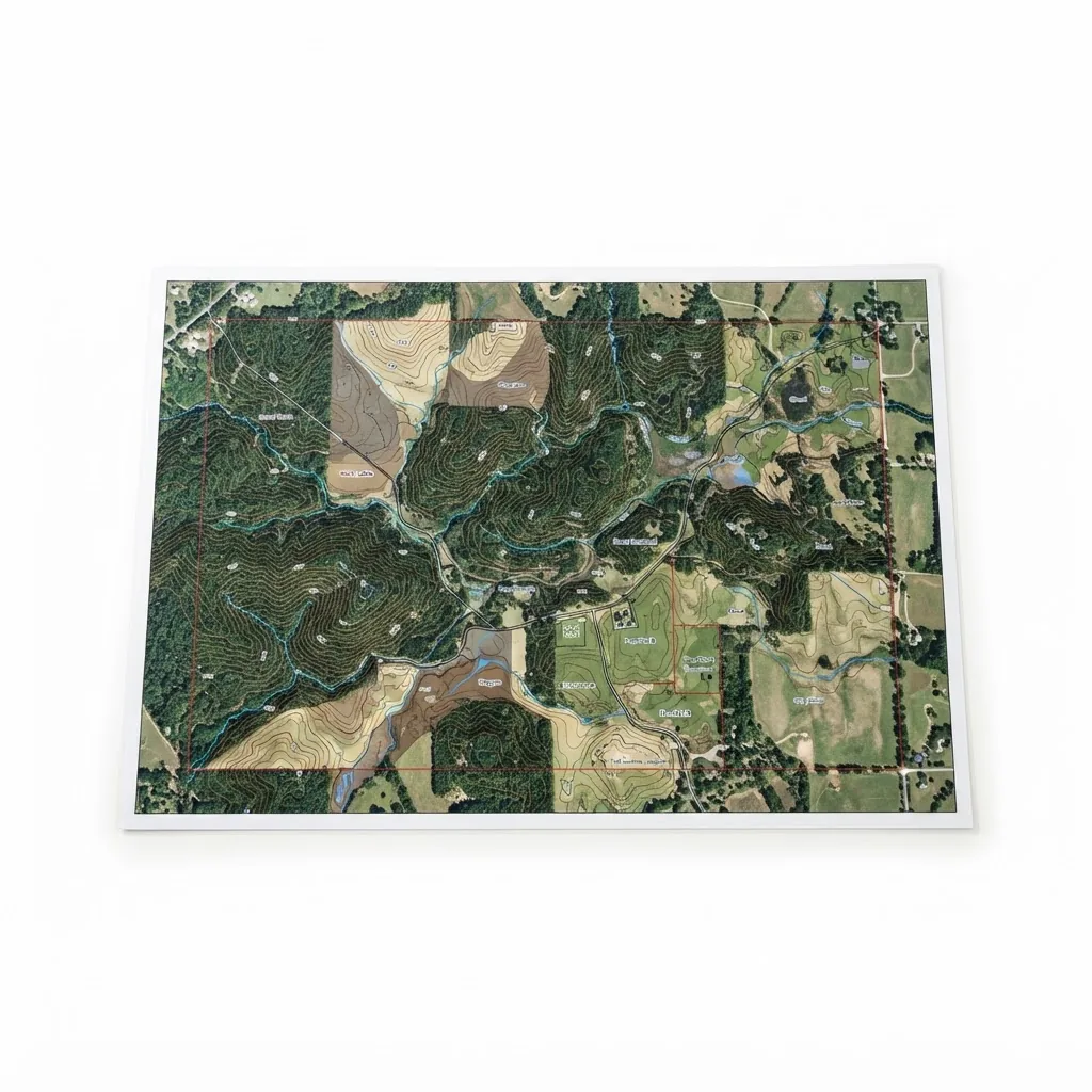 Custom Aerial GIS Topographical & Habitat Map